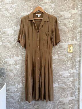 Vintage 100% Silk Button dress